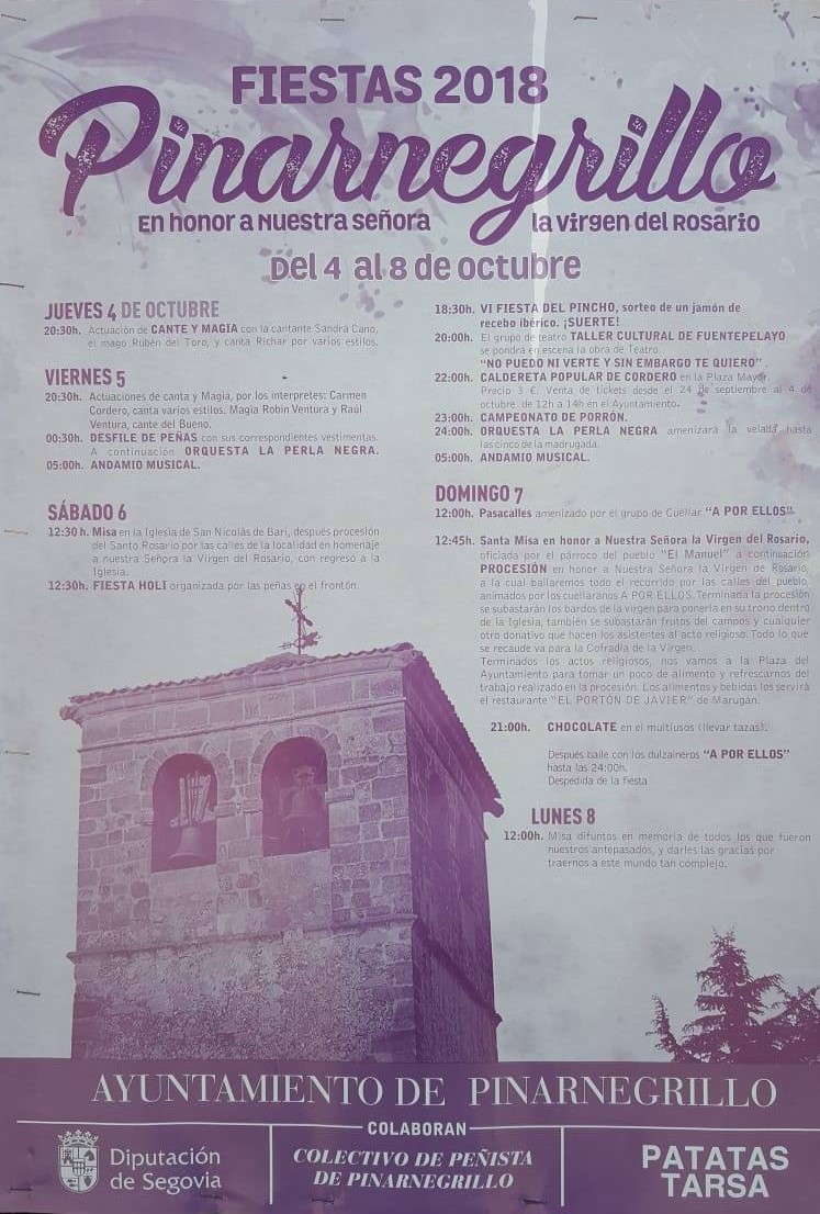 Fiestas en honor a Nuestra Señora del Rosario 2018 Pinarnegrillo